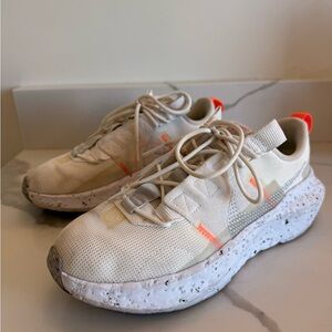 Nike White and Orange Athletic Shoes